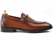 Mens tan crust leather formal loafer shoe, business & casual party wear men leather shoe Feetique Footwea 40 (UK 6)